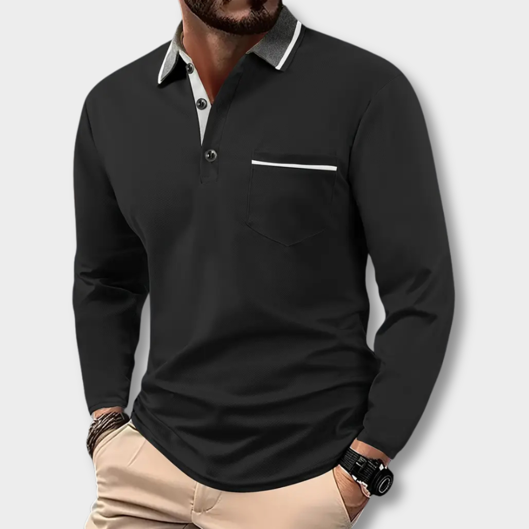 Enzo™ | Langærmet Polo Skjorte
