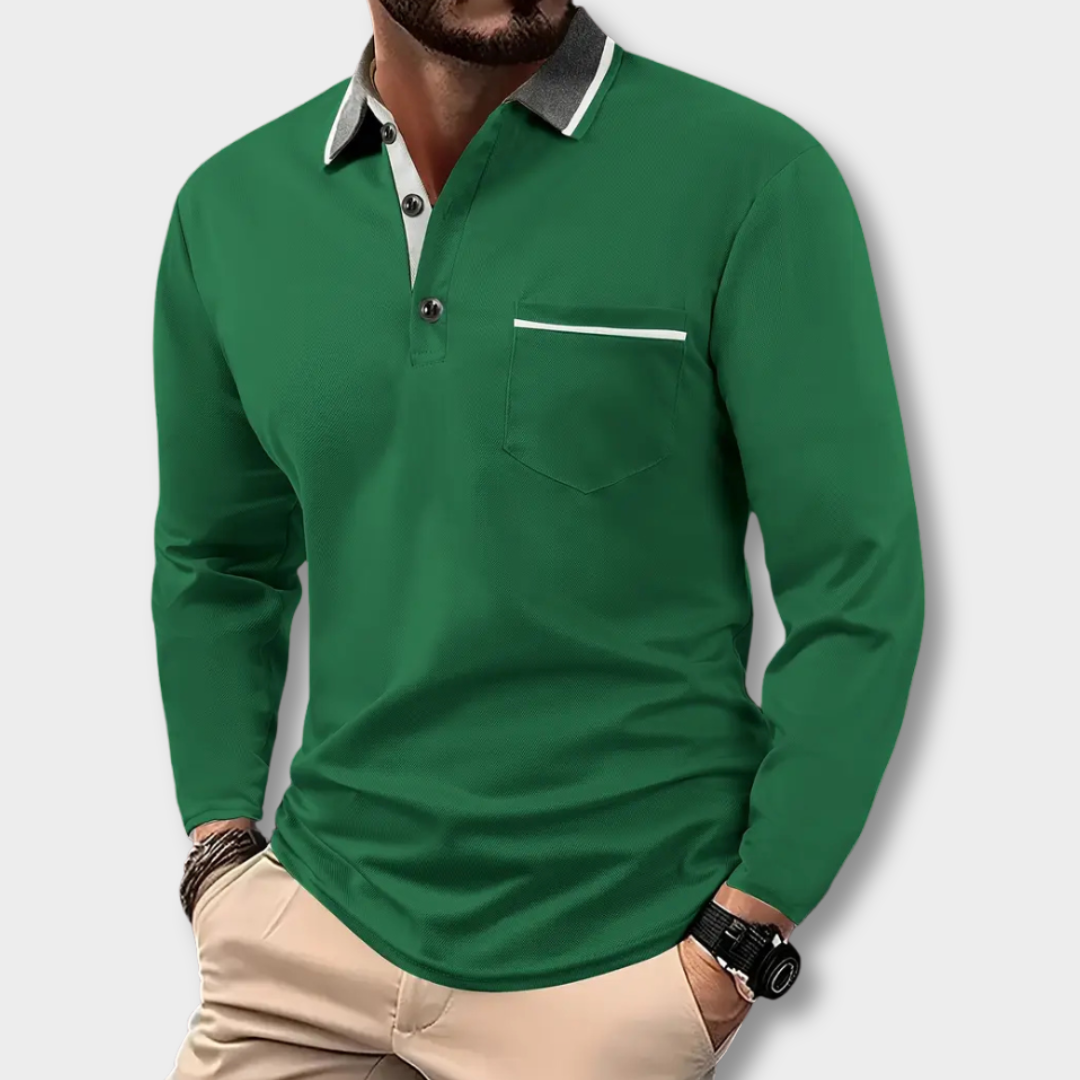 Enzo™ | Langærmet Polo Skjorte