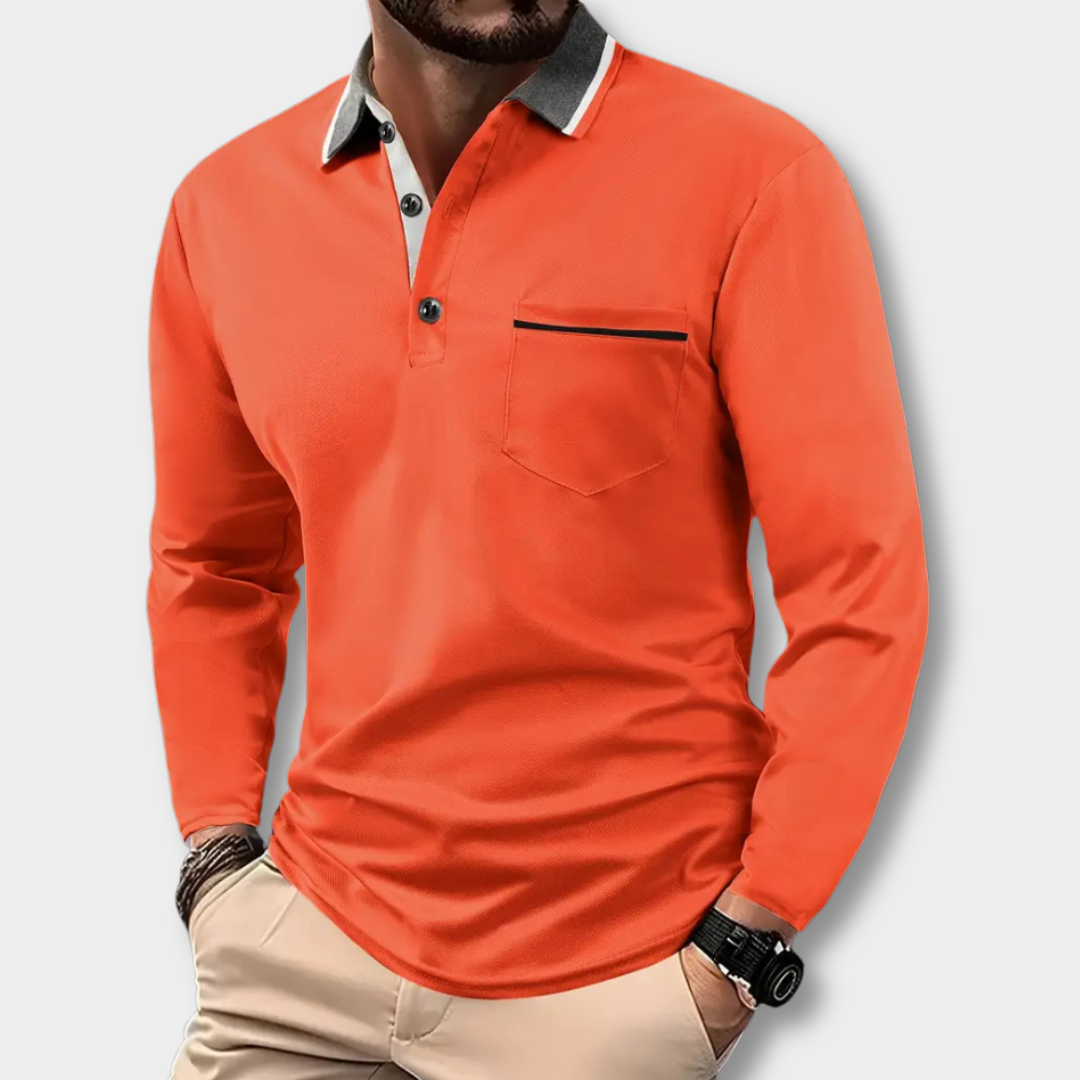 Enzo™ | Langærmet Polo Skjorte
