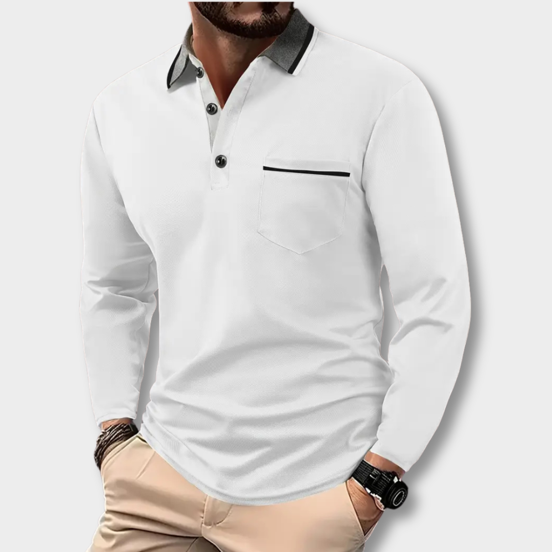 Enzo™ | Langærmet Polo Skjorte