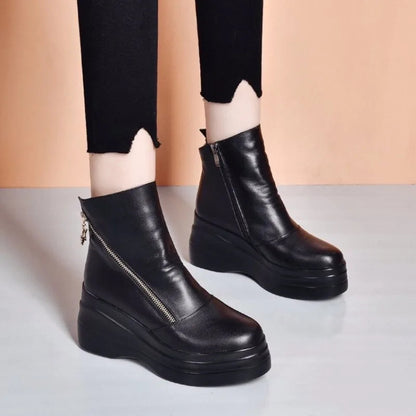 Yesse™ | Premium Leather Orthopaedic Platform Ankle Boots
