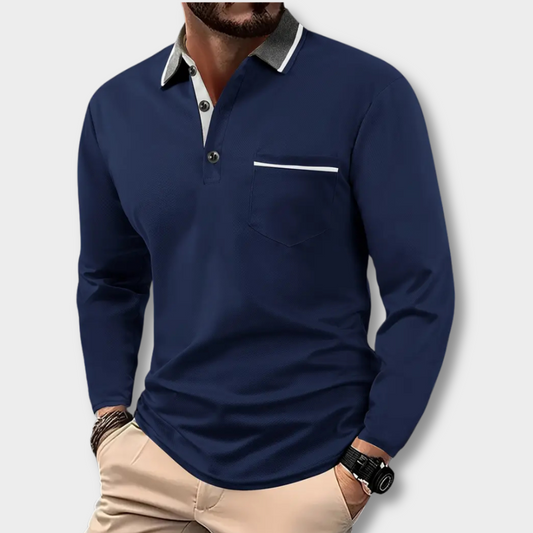 Enzo™ | Langærmet Polo Skjorte