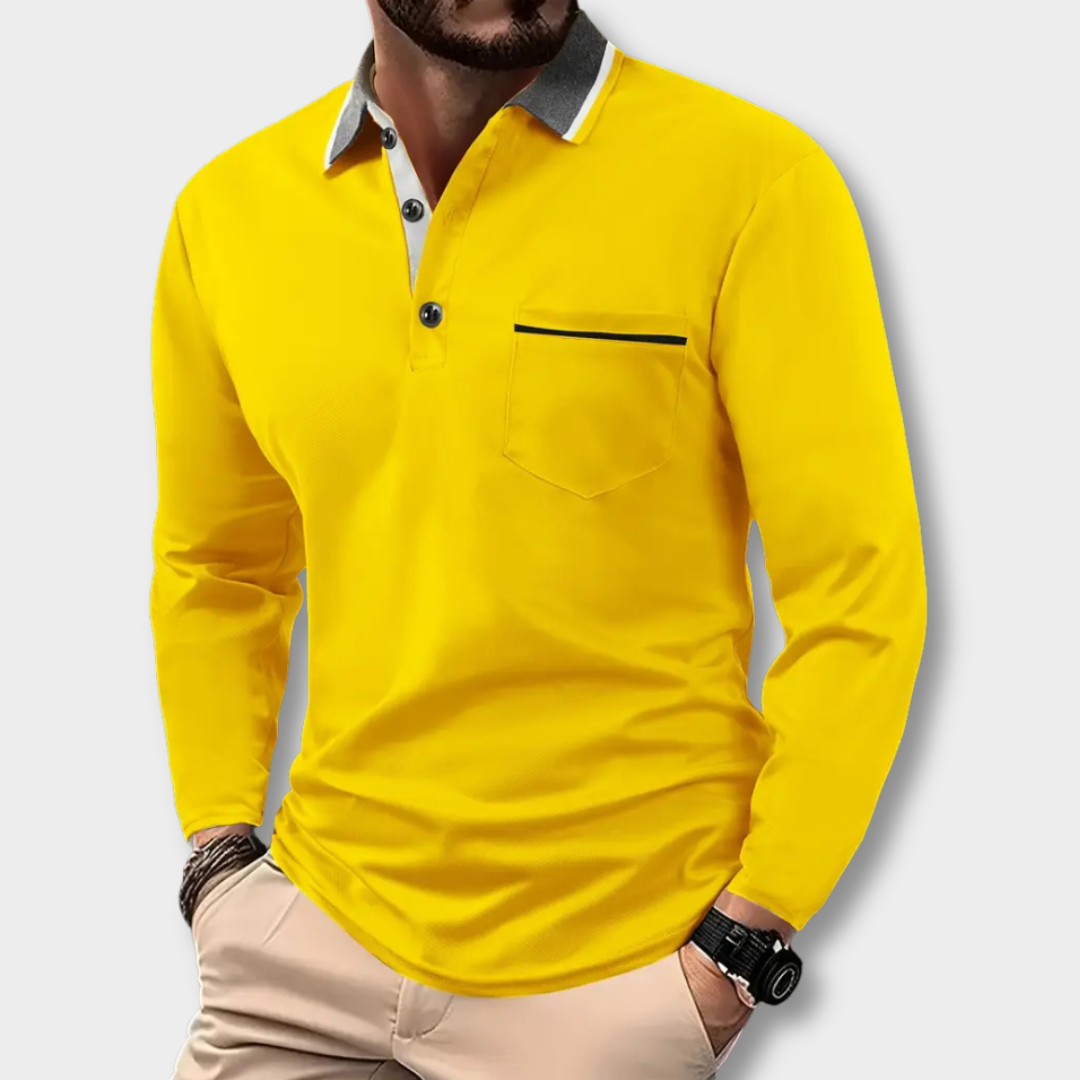 Enzo™ | Langærmet Polo Skjorte
