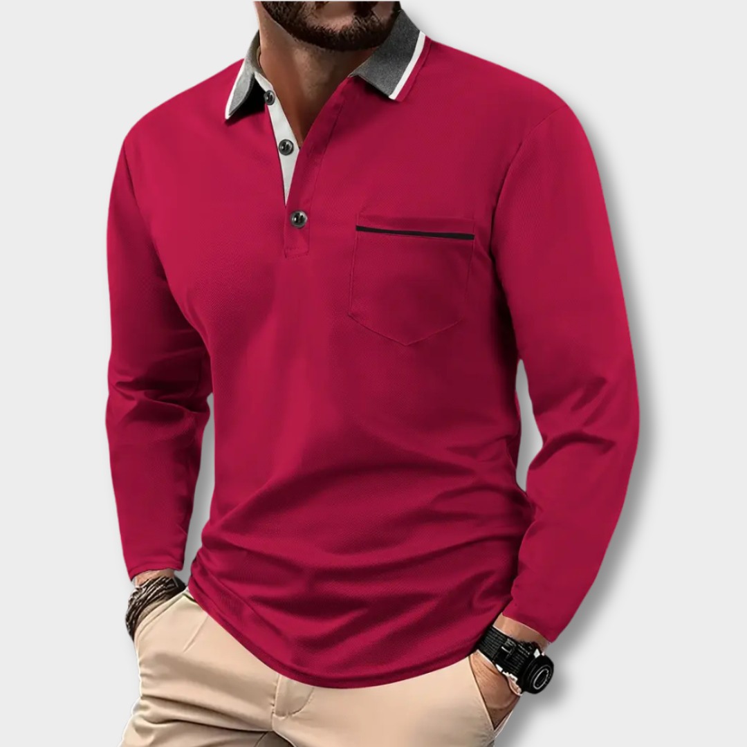 Enzo™ | Langærmet Polo Skjorte