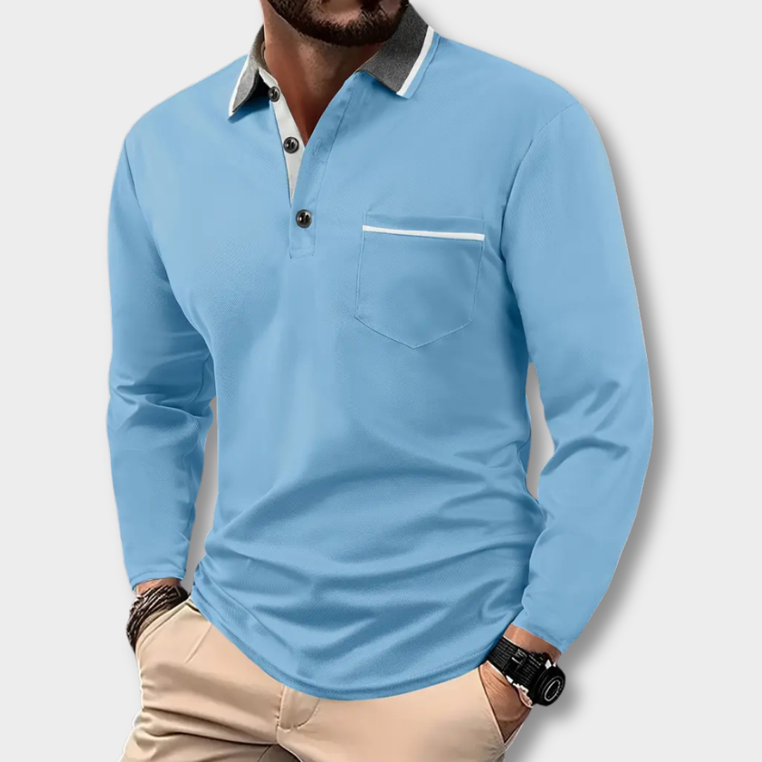 Enzo™ | Langærmet Polo Skjorte