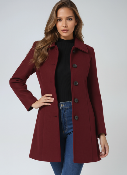 Josephine™ | Enkeltradet vinter-trenchcoat