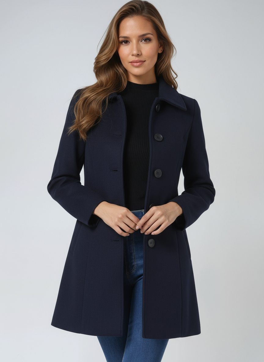 Josephine™ | Enkeltradet vinter-trenchcoat