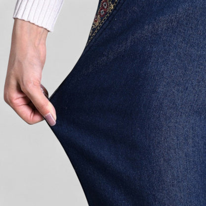 Maira™ | Damejeans med sidelommer og elastisk talje